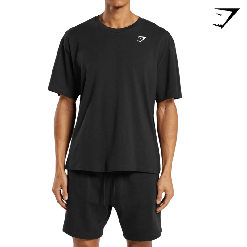 GymShark】ESSENTIAL OVERSIZED T-SHIRT - Black | 
