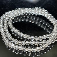 水晶 3連ブレスレット ミラーボールカット 4.7mm
