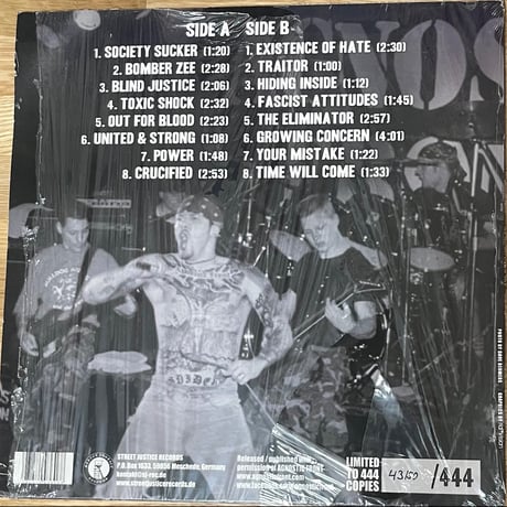 AGNOSTIC FRONT NYC STOMPIN CREW LIVE IN 85 LP