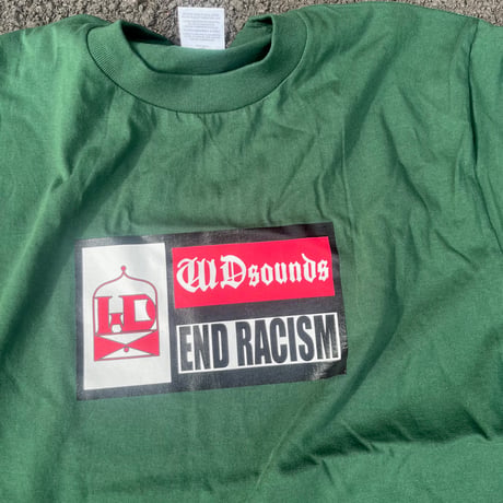 WDsounds END RACISM T-SHIRTS FOREST GREEN