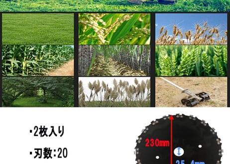 FUJIMI チップソー 2枚入り チェーンソー刃 草刈 下刈り 雑木 笹 竹 直径230mm