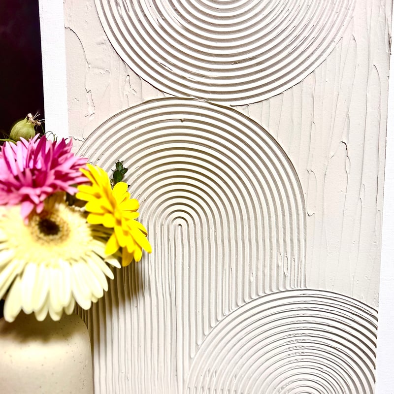 ☆世界にひとつ☆Wave||珪藻土使用のテクスチャーアート | Art of ARP