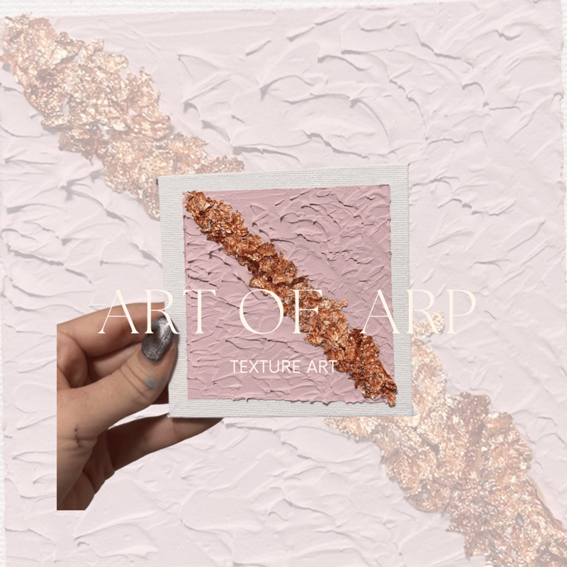 ☆世界にひとつ☆Pink Gold||テクスチャーアート | Art of ARP