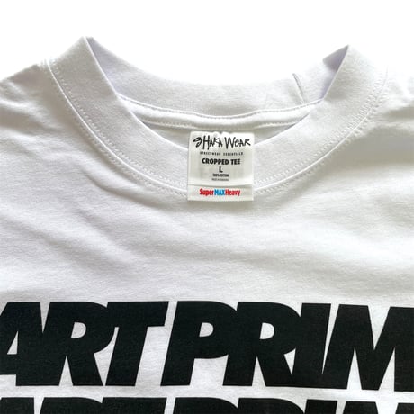 Art Primoクロップド丈Tシャツ白