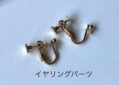 モチーフピアス150 トランペット×サテンリボンpink（イヤリング変更可）