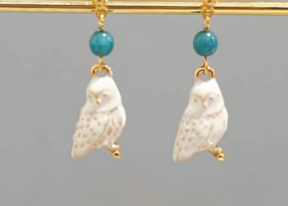 ZUNI フクロウ ピアス 楽天市場】Inlay Owl Silver Pierced