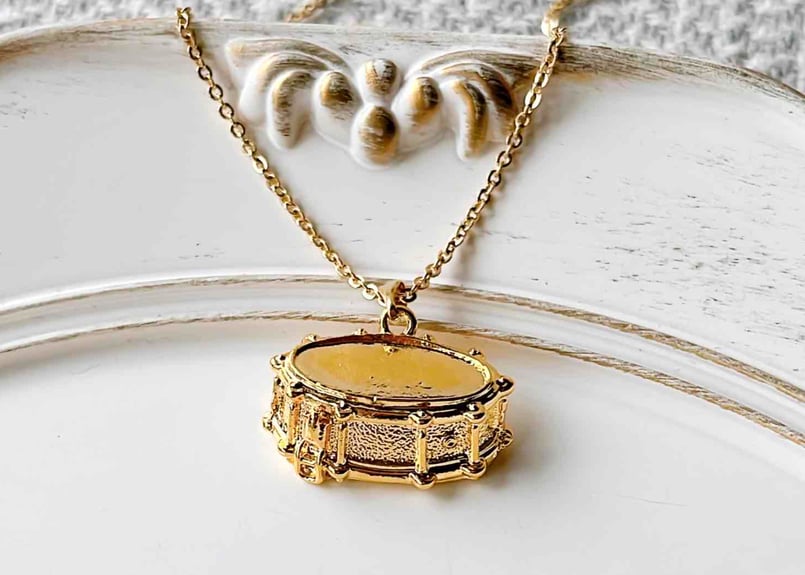 モチーフネックレス13 スネアドラム(gold) | on.cloud.9 オン