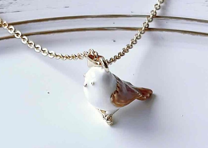 モチーフネックレス09 シマエナガ | on.cloud.9 オンクラウドナイン