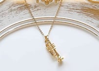 モチーフネックレス01 トランペットgold