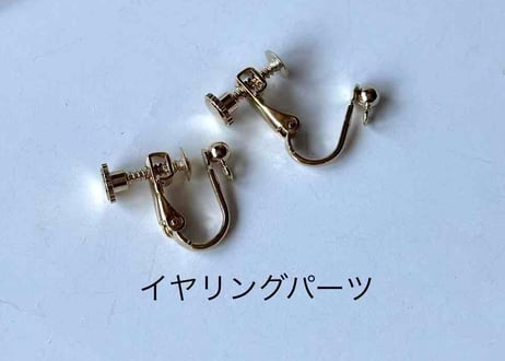 モチーフピアス123 トロンボーン×サテンリボンred（イヤリング変更可）