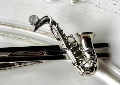 ネクタイピン05 サックスsilver