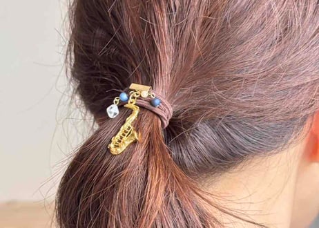 ヘアゴム13 サックス-2