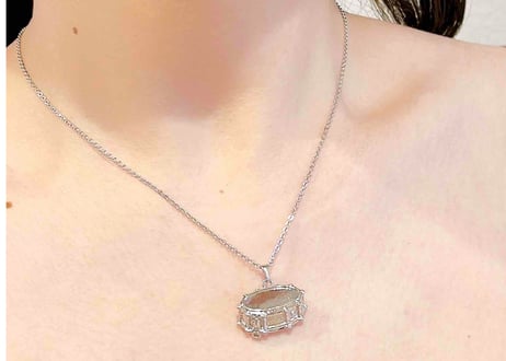 モチーフネックレス14 スネアドラムsilver