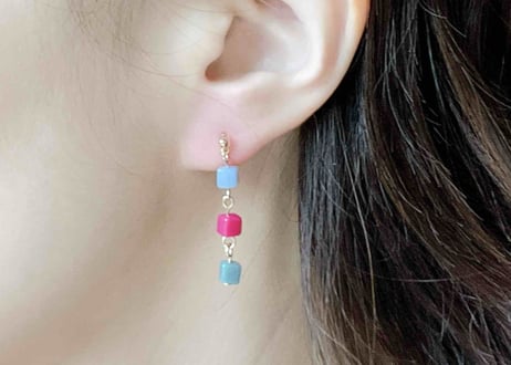 キュービックピアス01（イヤリング変更可）