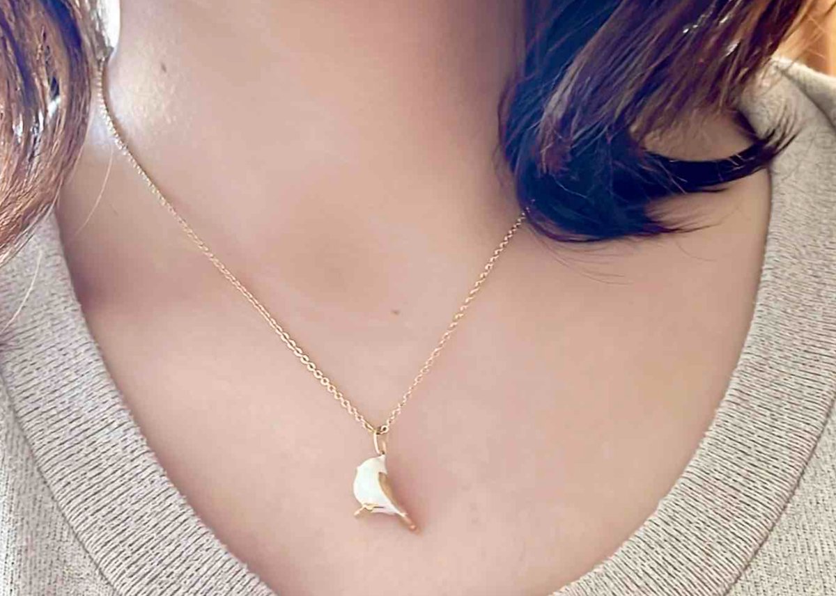 モチーフネックレス09 シマエナガ | on.cloud.9 オンクラウドナイン