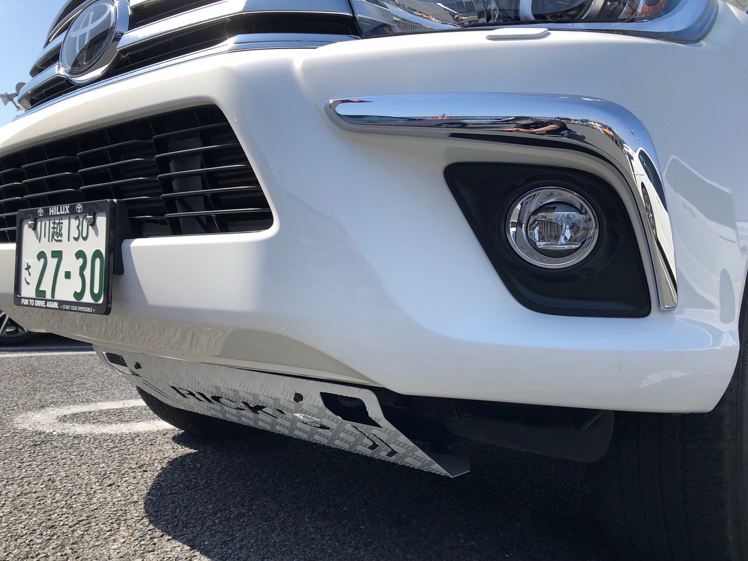 RICK'S スキッドプレート アルミ製素地（板厚2.5㎜）For HILUX/GUN125