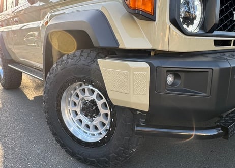 RICK'S フロントコーナープロテクター（ガードパターン）純正色カラー仕上げ For  LAND-CRUISER76/GDJ76W専用