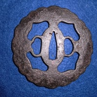 鉄鍔 『波濤に雁の図透かし』 肥後鐔 | 生活骨董と美術刀剣の店 創鳳堂