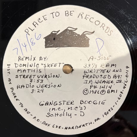 Schoolly D / Gangster Boogie