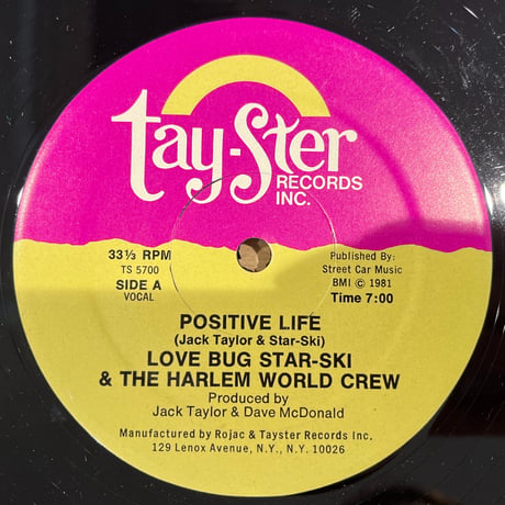 Love Bug Star-Ski & The Harlem World Crew – Positive Life