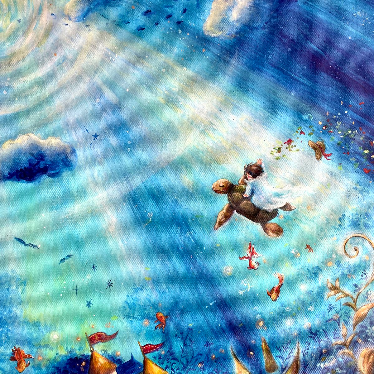 空と海が交じる街 | mikako watatuki Art Shop