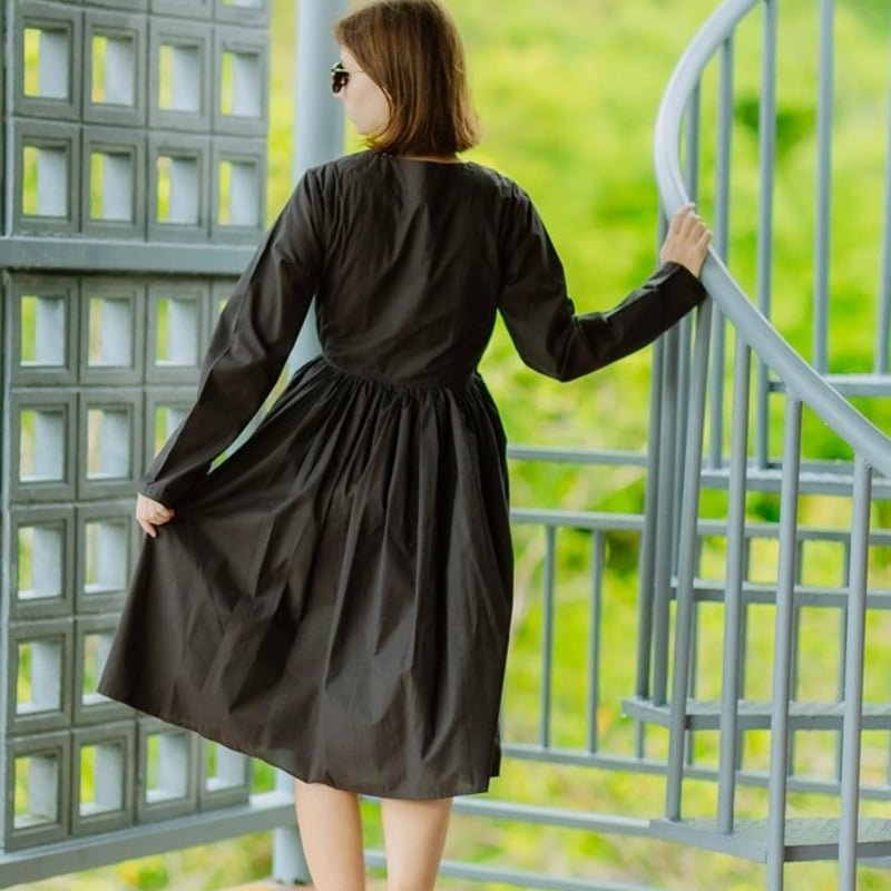 ハイカウントコットンでおつくりしたカシュクールワンピース（羽織）7