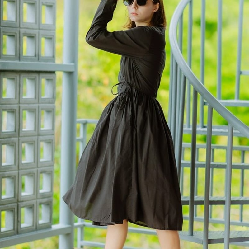 ハイカウントコットンでおつくりしたカシュクールワンピース（羽織）7