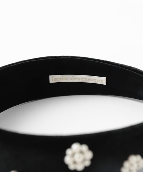flower pearl velourカチューシャ