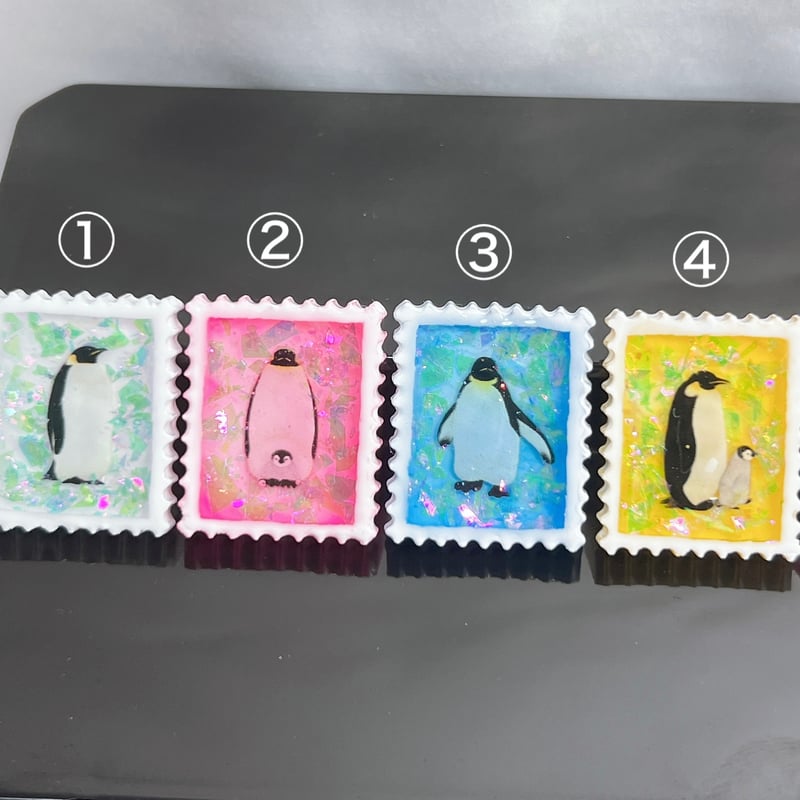 数量限定‼️可愛いペンギンとパンダの切手アクセサリー | henbokke