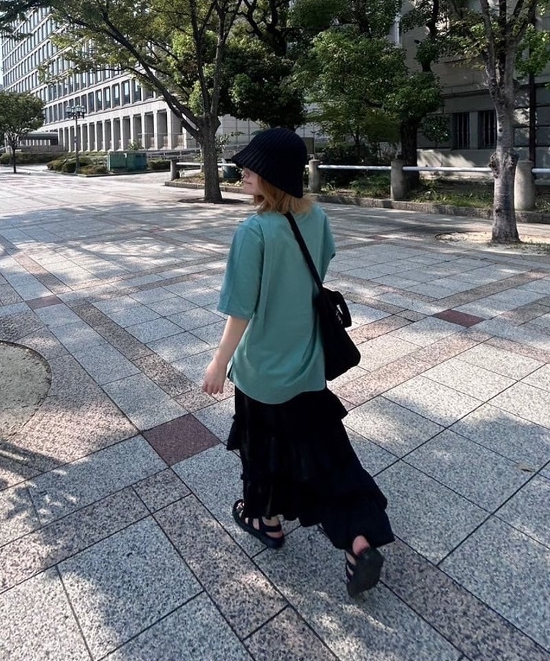 Tシャツ/ライトブルー/半袖/Vネック | tract