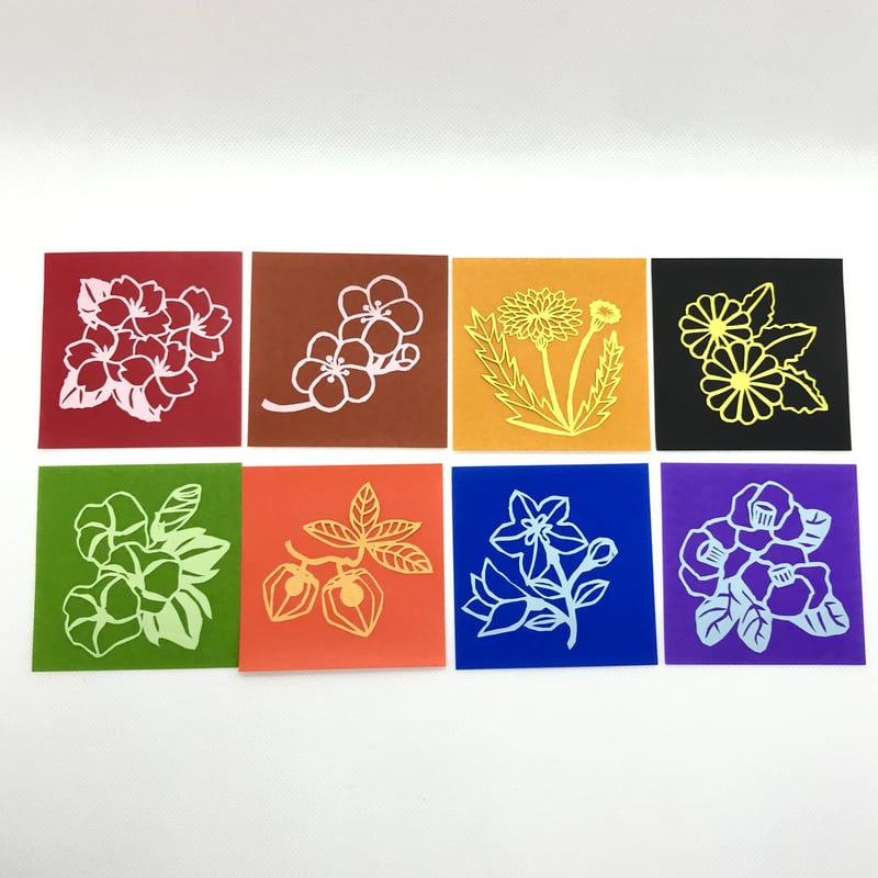 和風　切り絵 木製フレーム付き アートフレーム(中)四季の切り絵図案付き【秋・里山】 | 手づくり和