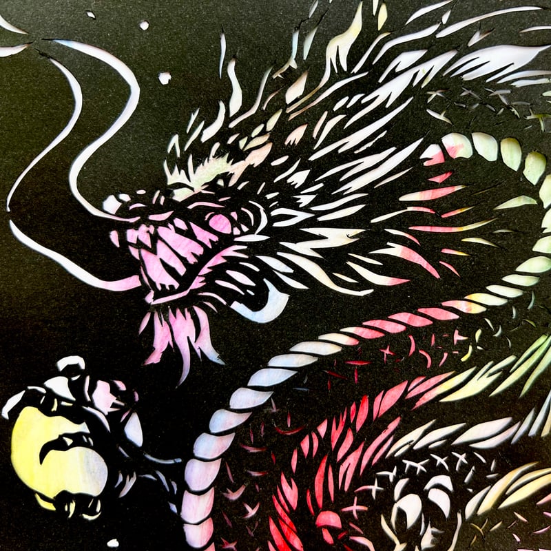 切り絵”和好み”【秋・焰龍】 | 手づくり和雑貨 紙工房季の歌
