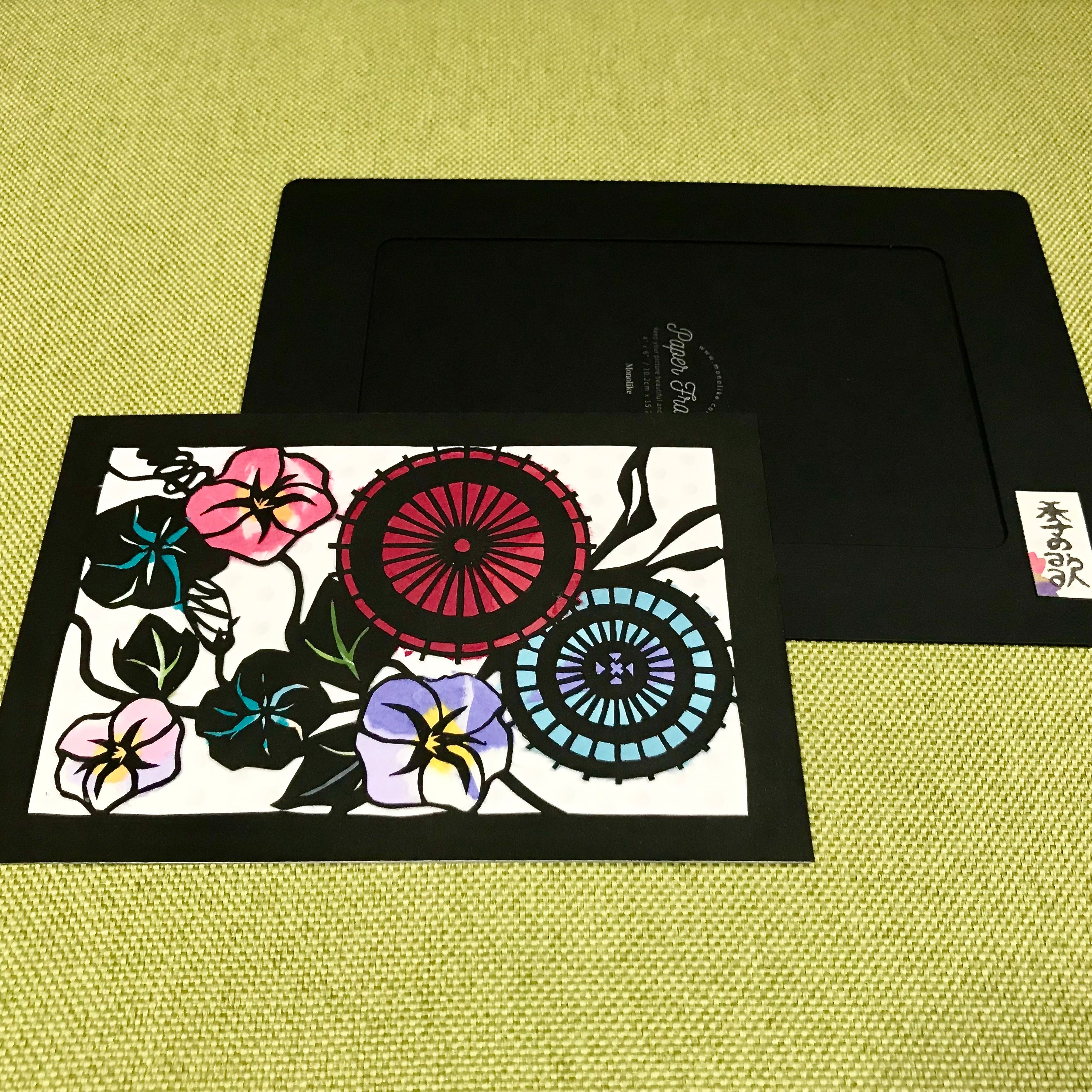 切り絵”花水彩”【夏・花しずく】 | 手づくり和雑貨 紙工房季の歌