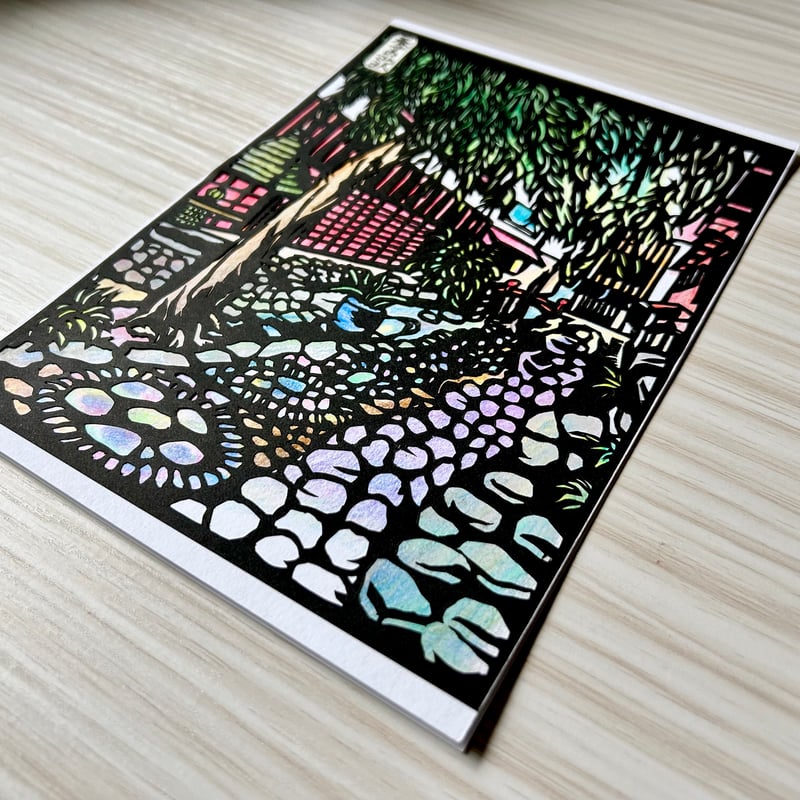 切り絵”旅空絵”【夏・郡上八幡】 | 手づくり和雑貨 紙工房季の歌