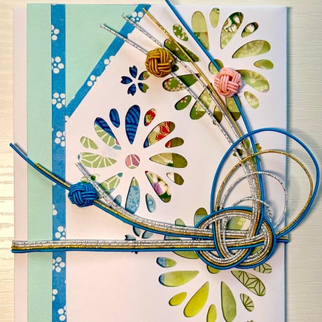 切り絵のご祝儀袋【夏・水花火】