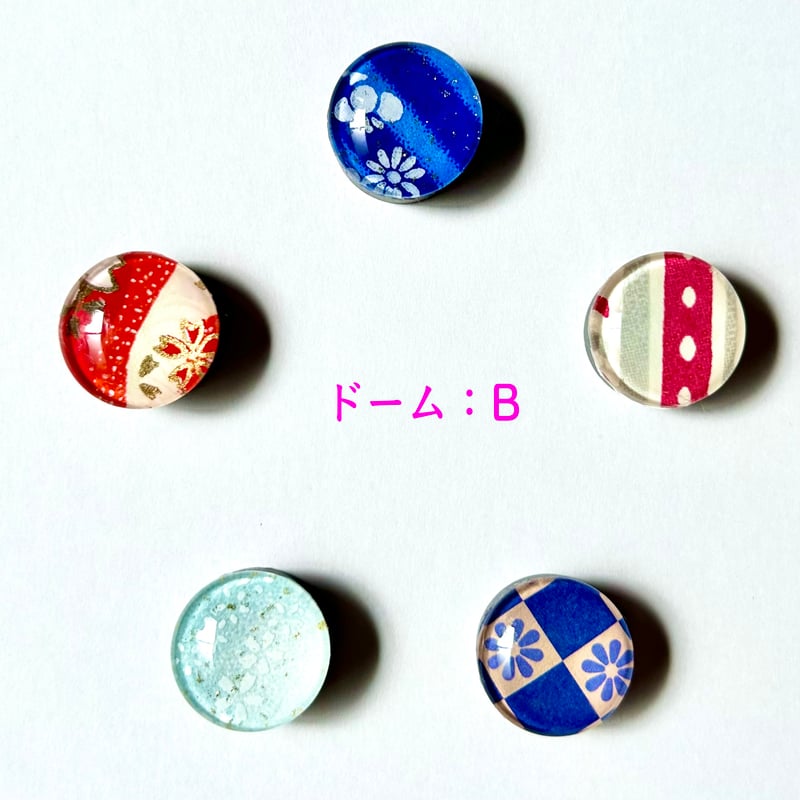 お得★BTS グク　ガラスドームマグネット 和紙のガラスマグネット【四季・ドーム】(5個セット) | 手づくり和雑貨