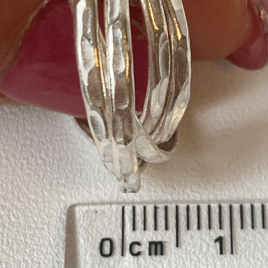 シルバーリング925 槌目 5連 | 輝銀華