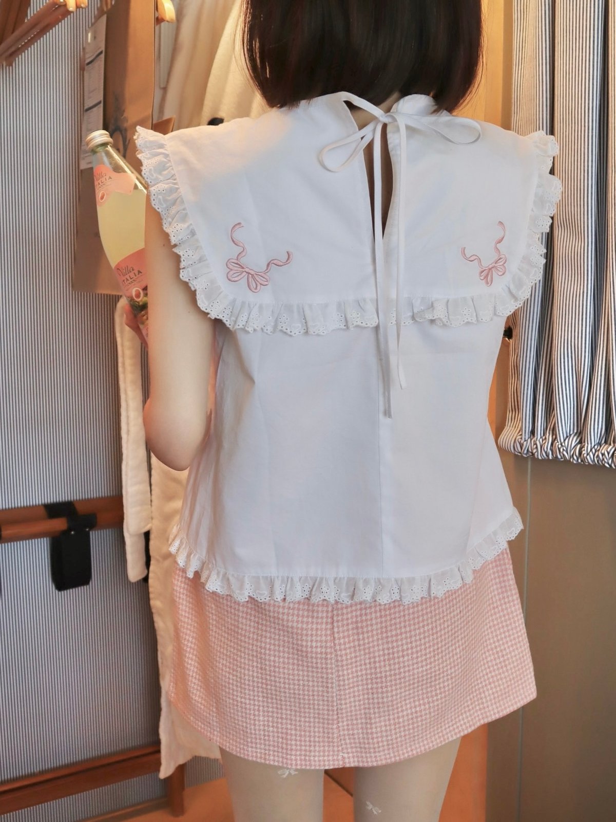 Ribbon embroidery frill blouse | Little World