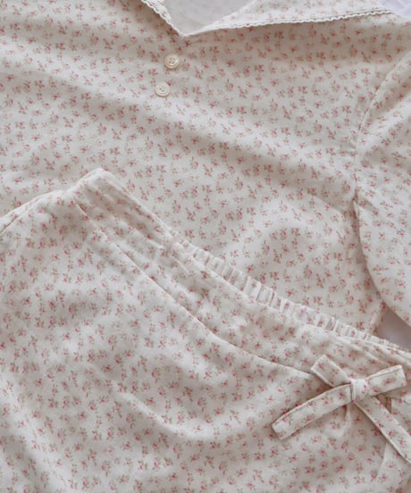 Double gauze mini floral cotton set