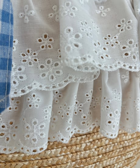 Summer gingham country basket