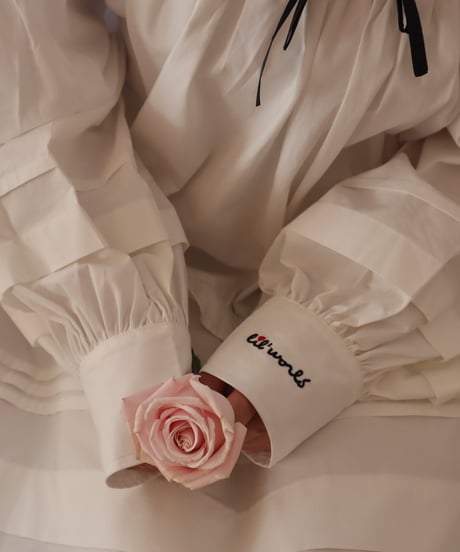Volume sleeves cotton tunic