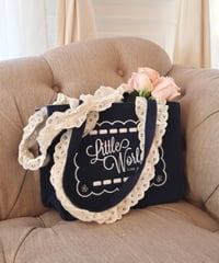 通常販売: LW logo denim tote bag (dark blue)