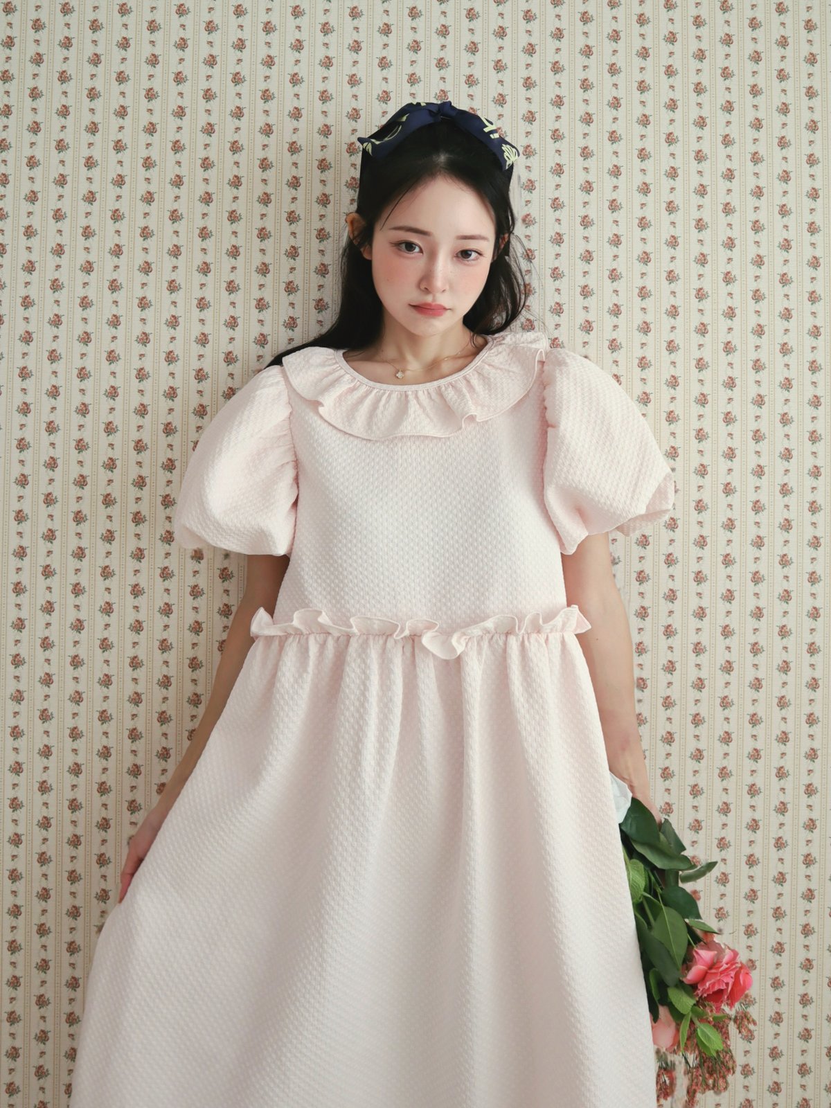 Little Maddie ピンク刺繍ワンピース coto cotte Lilyドレス あじさい刺繍 722-361020(ワンピース