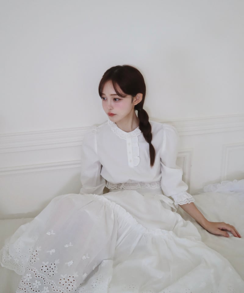 未使用☆Flower lace cropped blouse タナカダイスケ| flower lace short cardigan Black – tanakadaisuke