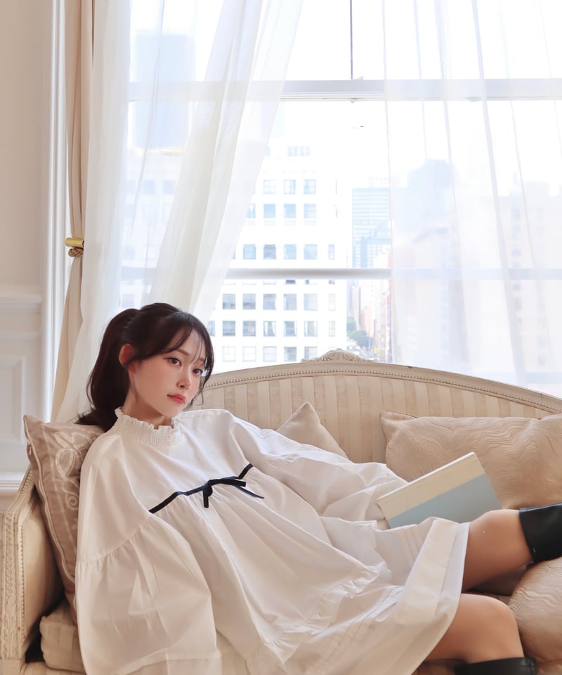 6(roku)volume tunic ボリュームチュニック 6（ロク）の「＜6(ROKU)＞ コットン ボリューム ワンピース