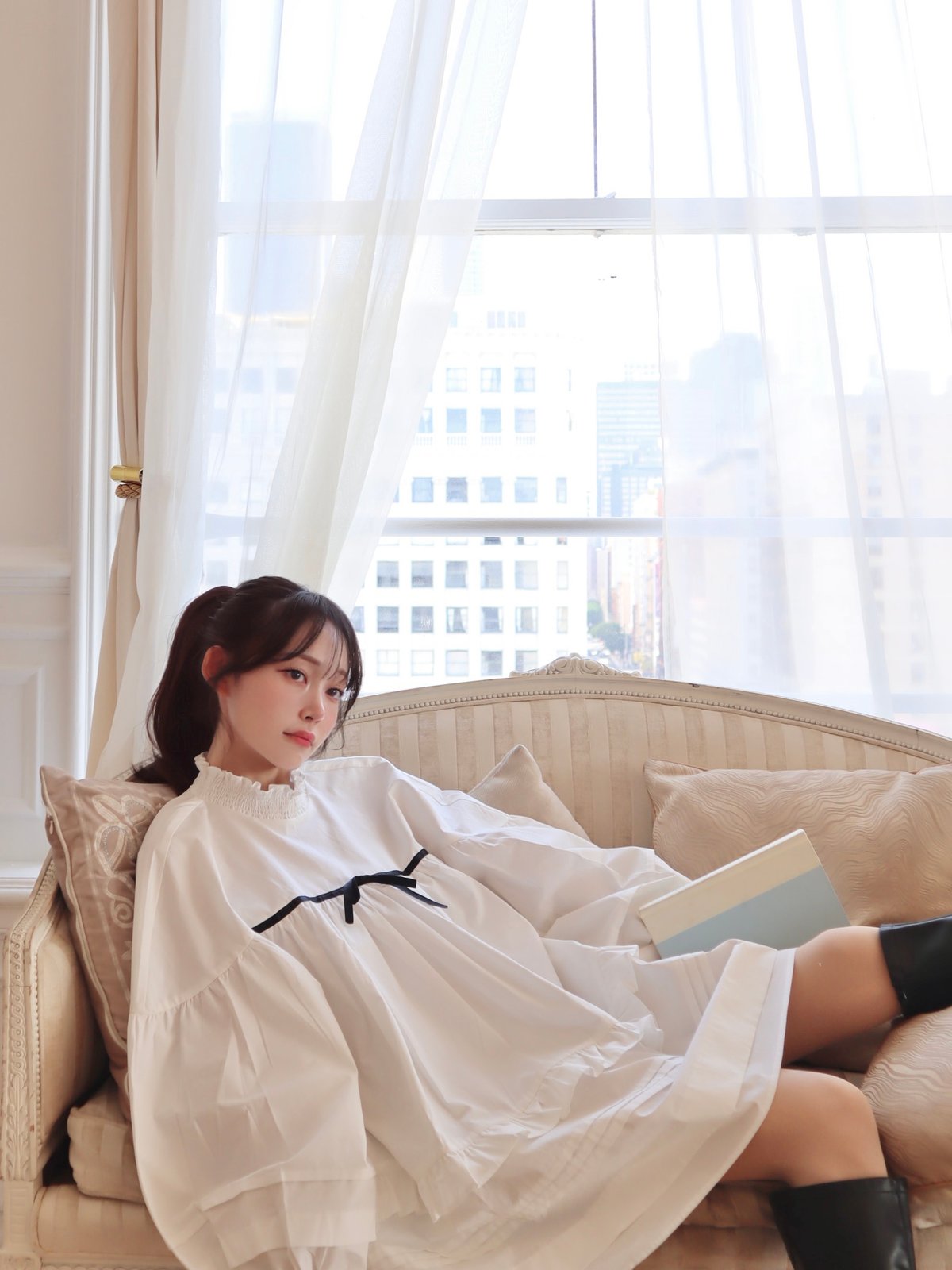 6(ROKU) VOLUME TUNIC  ボリュームチュニック Lace Hem Volume Tunic