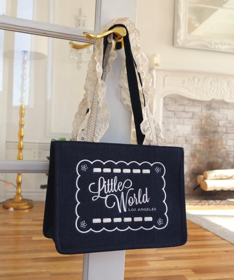 通常販売: LW logo denim tote bag (dark blue)