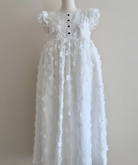 【予約販売】Flower field volume dress