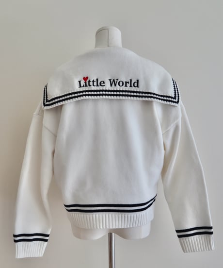 Original patch sailor cardigan