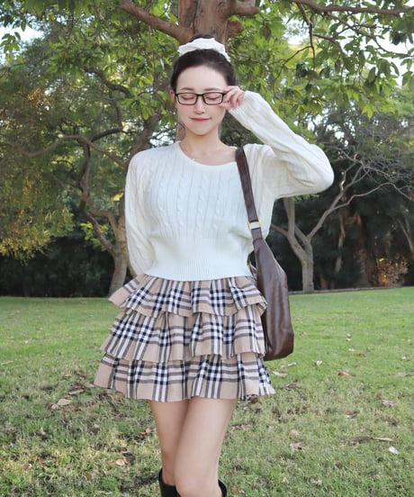 Vintage frill skirt pants